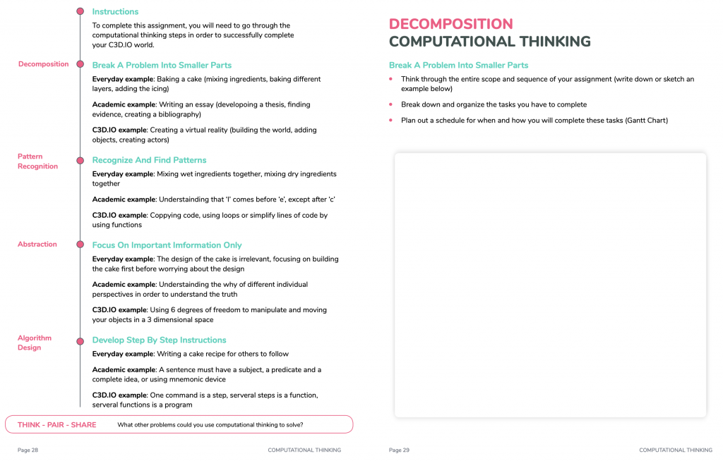 C3D Computational Thinking Example